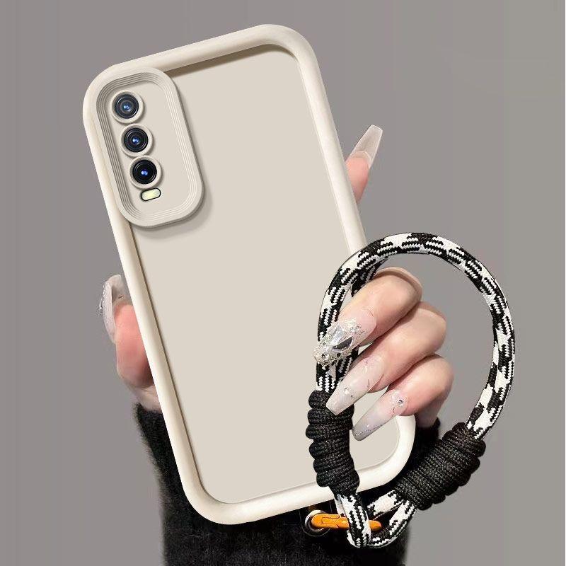 Для vivo Y20 Чехол vivo Y11S Y12S Y20A Y20S Y20i Y20T Y20G Чехол для телефона с плетеным шнурком Чехол для защиты кожи на ощупь Ударопрочный чехол