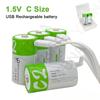 1.5V 5000 мВтч LR14 Размер C Li-po Перезаряжаемая Батарея Type-C Ультра-быстрая USB Зарядка Литиевая Батарея Для Фонарика Газовой Плиты