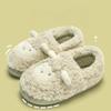 Fashion Winter Cute Lamb Slippers Women Bag Heel Thick Bottom Cartoon Plush Flat Bottom Soft Comfortable Thick Bottom Cotton Shoes Men