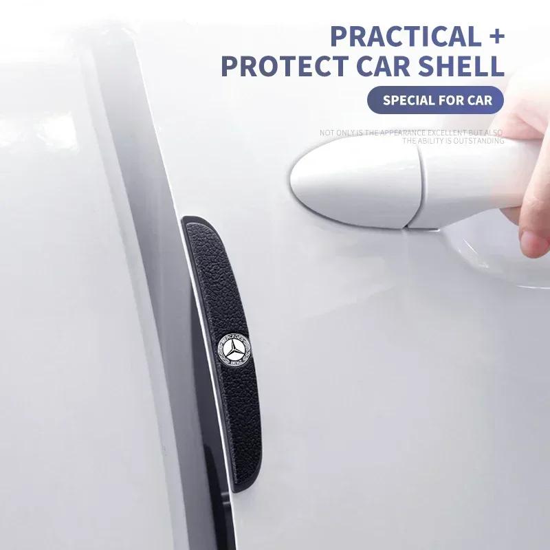 4Pc Rubber Anti Collision Strip Car Door Rearview Mirror Protector Stickers For Mercedes Benz W124 W126 W140 W168 W169 W176 W220 LY4