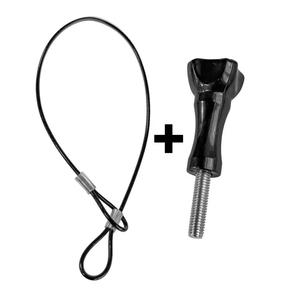 Stainless Steel Tether Lanyard Safety Strap Stainless Steel Cable with Screw Short Rope Wrist Hand Universal for GoPro Insta360