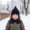 Вязаная шапка с защитой ушей Теплая вязаная крючком шерстяная шапка Милый пуловер-шапка для малыша Зима Осень