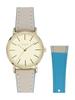 [Follow] Fragola Two-Tone Band Watch N02122S-1 GY/BL Women's Gray