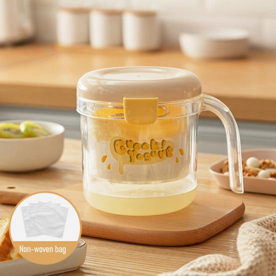 Сито для греческого йогурта с мелкой сеткой и крышкой-прессом, пластик без BPA, сепаратор сыворотки для домашнего сыра, соевого молока, компактный кухонный инструмент