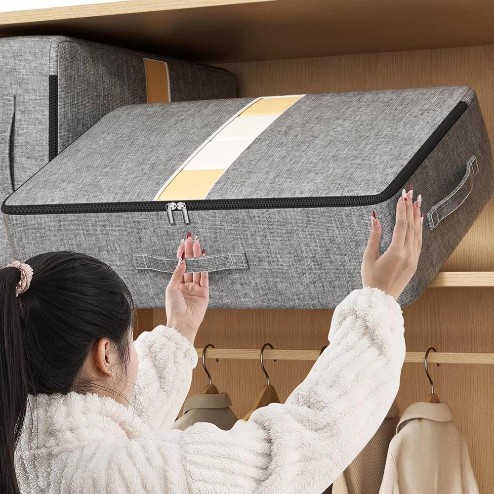 Large Capacity Under Bed Storage Bag Non-woven Fabric Quilt Storage Bag for Storing
