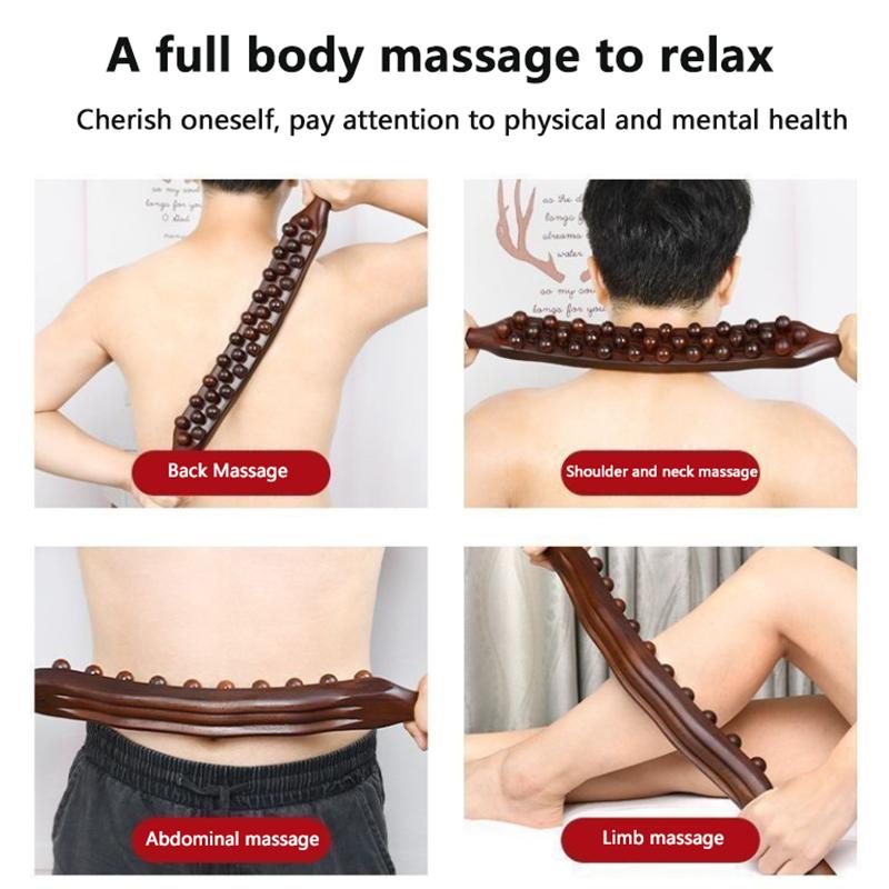 37 Beads Rolling Whole Body Universal Back Needle Massage Scraping Stick Point Treatment Guasha Relax Therapy Tool