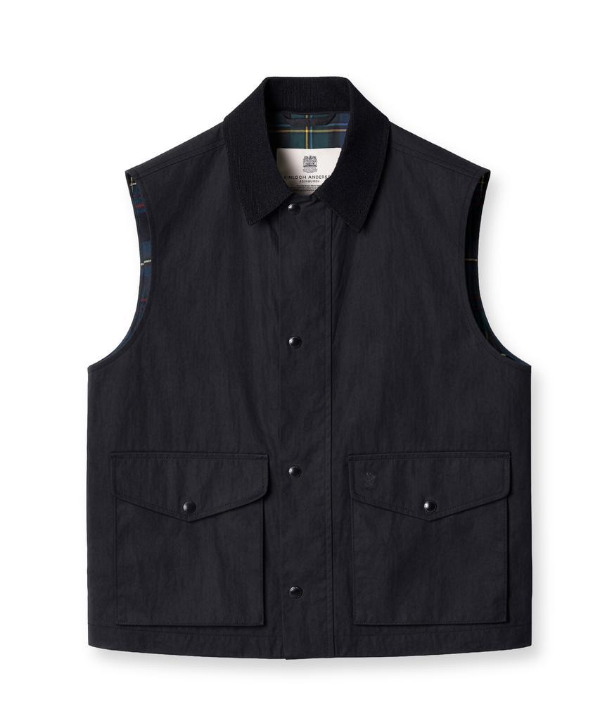 Edinburgh Club Waxed Hunting Vest (Black)