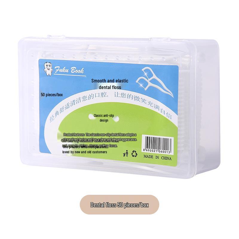 Компактная дорожная коробочка для зубной нити и зубочисток с двойным отверстием