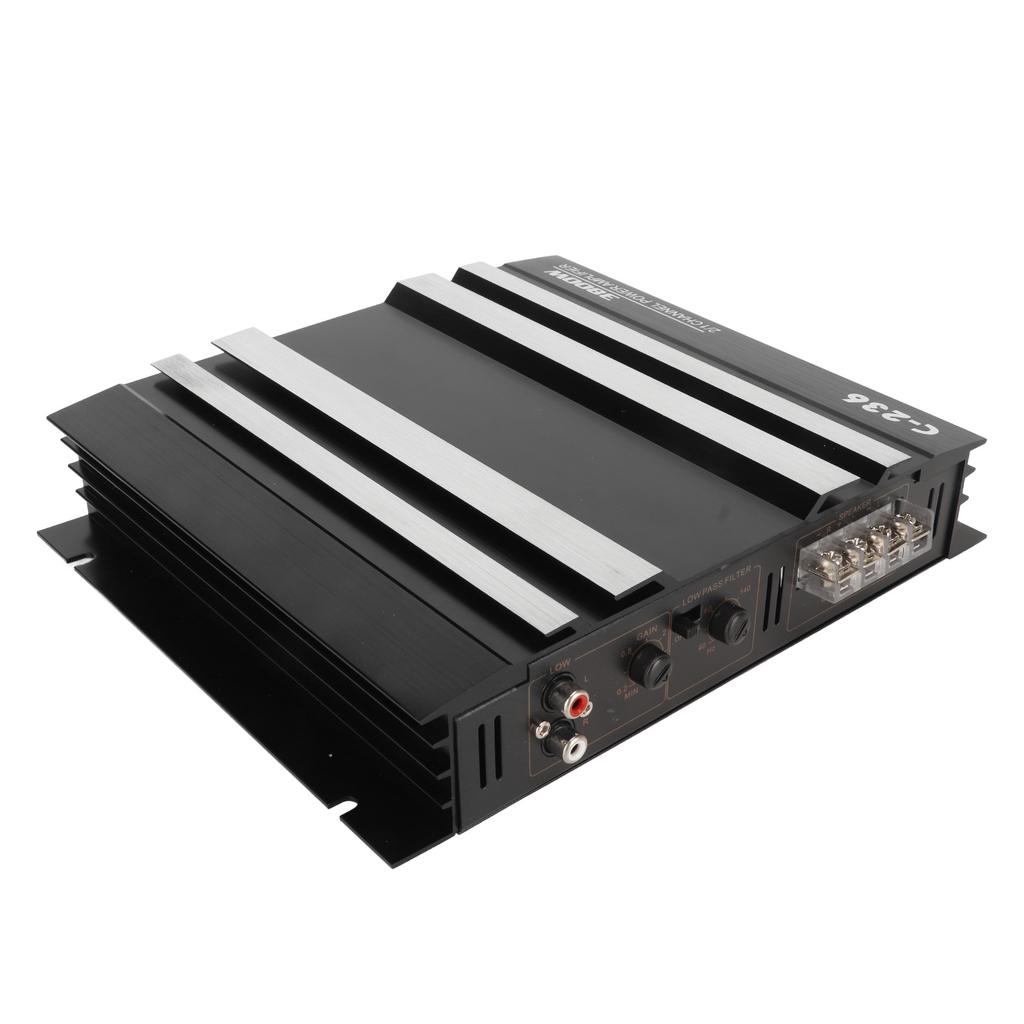 Car Amplifier 2 Channel 3800W 90dB Sensitivity Aluminum Alloy Fast Ht Dissipation Amplifier