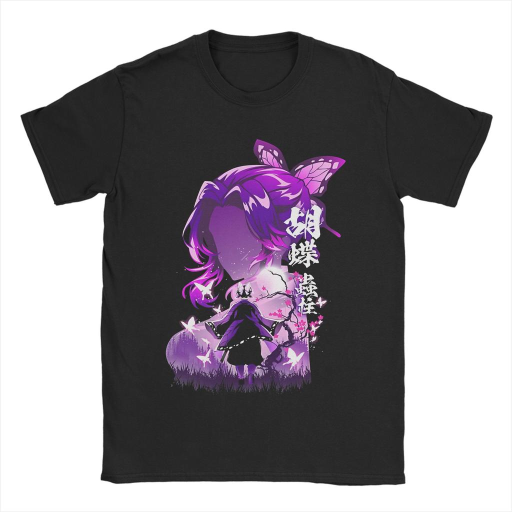 Demon Slayer Shinobu  Japanese Anime  T Shirt Men Women Cotton Casual T-Shirt Round Neck  Tee Shirt Short Sleeve Clothes Classic