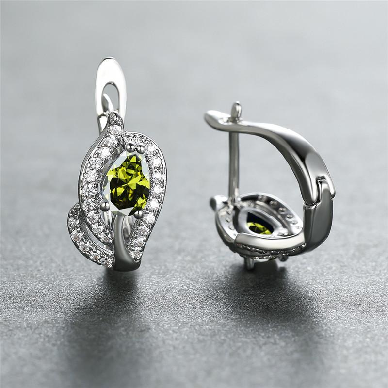 Изысканные женские украшения с каплями воды, красивые красные, синие, фиолетовые каменные серьги, серьги-кольца, романтический подарок на день святого валентина