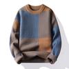 Sweaters Men 2024 Winter Korean Style Mens Warm Sweater Mens Fashion Sweaters Plaid Patterns Men's Wool Pullovers Male M-4XL