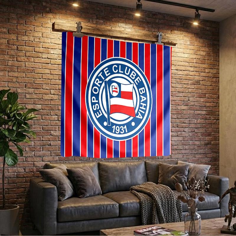 1PC Esporte Clube Bahia Tapestry, Unique Design Tapestry, Wall Decor for Bedroom,Livingroom, Playroom,Heartwarming Fan Holiday Gifts