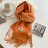 Warm Imitation Wool Scarf Tassel Winter Long Shawl Korean Style Cashmere Shawl  Girl