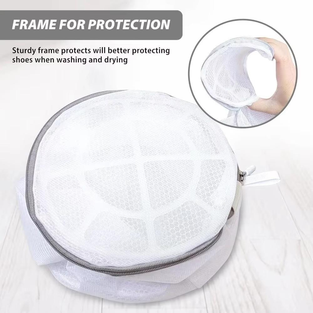 Durable Mesh Shoe Washing Bag Dacron Zipper Closure Laundry Bag Reusable Strong Washing Mesh Bags