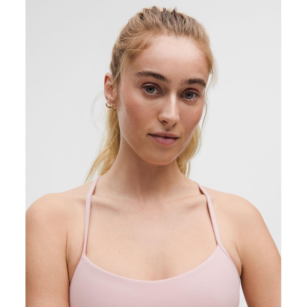 Lululemon Flow Y BrA Nulu Light Support AC Cups Pink hAze