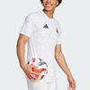 Adidas Real Madrid SS24 Full Logo Print Comfortable Fashion Round Neck Short Sleeve Football Jersey Men Tops White IT5101