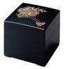 Recreational Bento Box Made In Japan 3 Tiers 7 Dimensions Aya Black Flower Carriage X X J-kitchens (Bento Box) 21.0cm 21.0cm 16.5cm