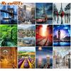 DIY Painting By Numbers Kit Landscape Canvas Painting Wall Art Picture Coloring By Numbers For Wall Art & Hobby 40x50CM Frameless