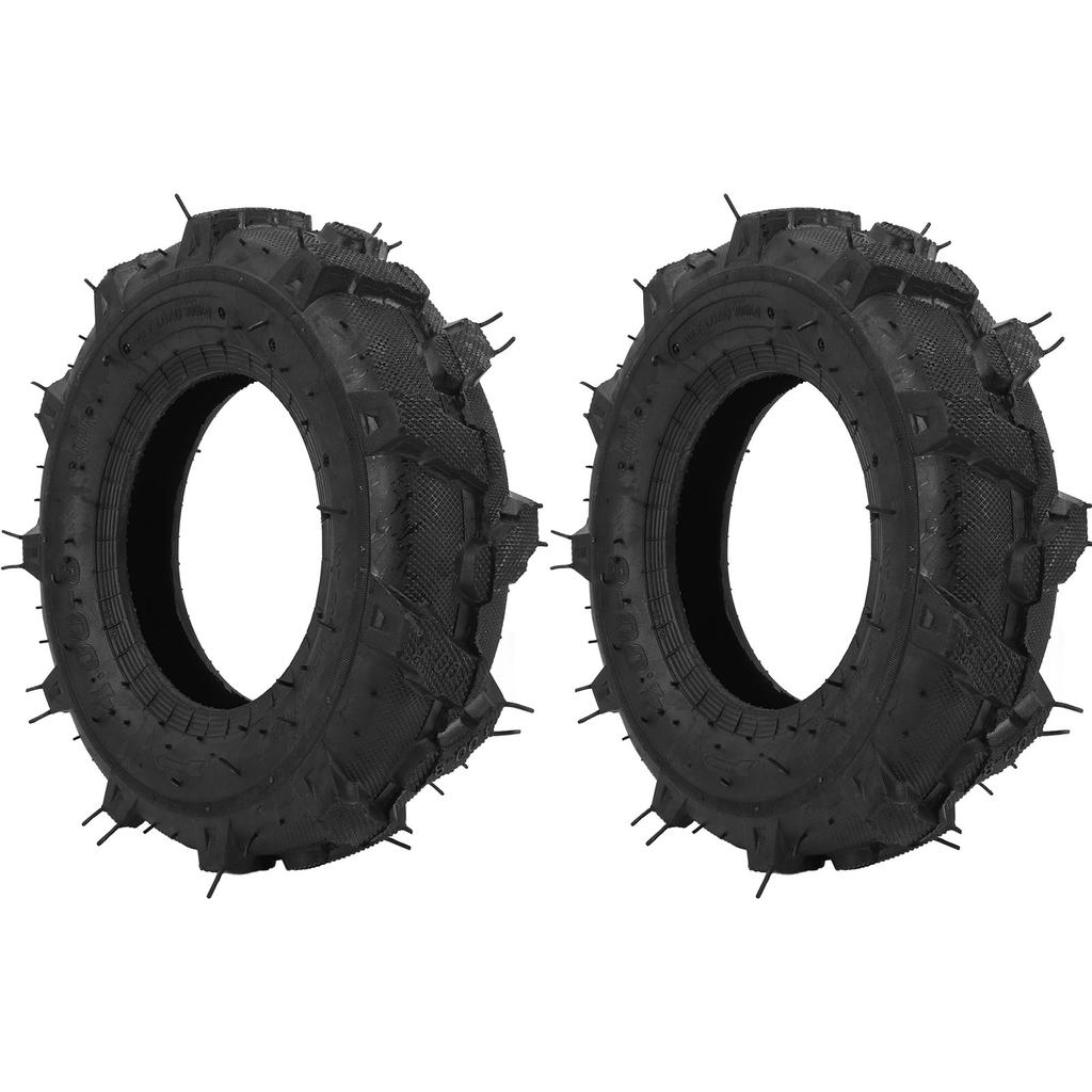 Комплект из 2 бескамерных шин 4.00 8, 4-слойные, грузоподъемность 672 фунта, резиновые шины для садового трактора для культиватора, траншеекопателя, снегоуборщика
