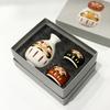 Japanese Sake Set Hand Painted Daruma 1 Pot 2 Cups Ceramic Liquor Gift Box Retro Style