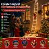 Santa Claus ladder lights led bells ladder lights Christmas tree lights string festive party decoration ambient lights colorful 3m 12 ladder