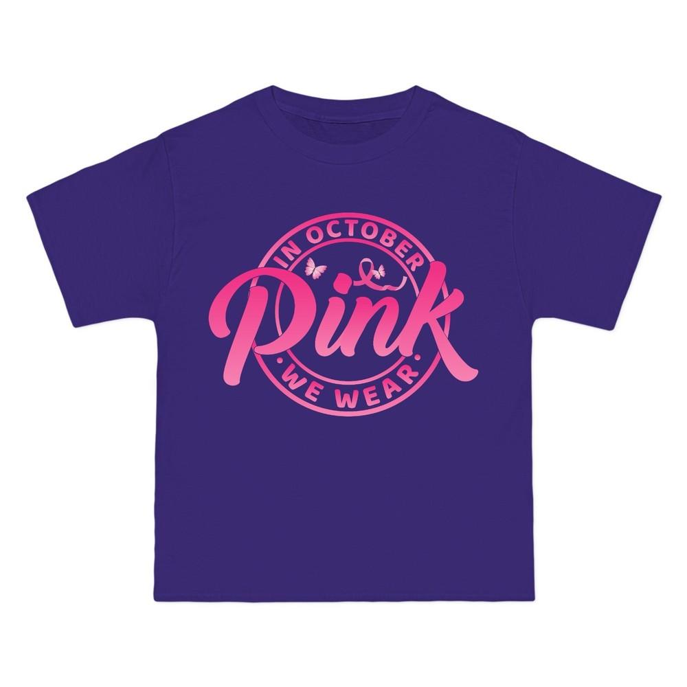 We Wear Pink In October Breast Cancer Tshirt Breast Cancer Awareness Tee Top