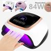 84W UV LED Nail Lamp 90W Manicure Lamp Nail Dryer 4 MODE with Motion Sensing LCD Display Touch Switch Curing Poly UV Gel Light