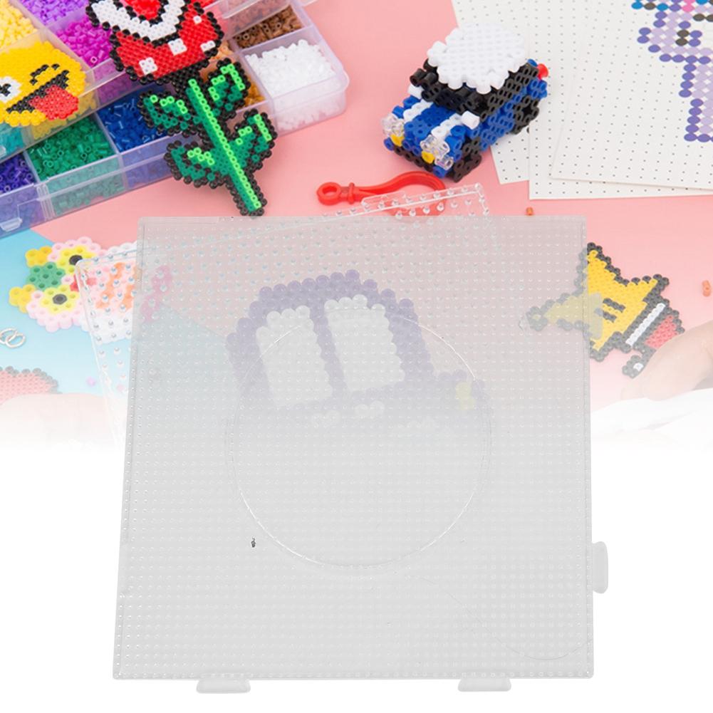 Transparent Geometric Pegboard Template Kids Children Toys for 2.6mm Perler Beads (Big Square)