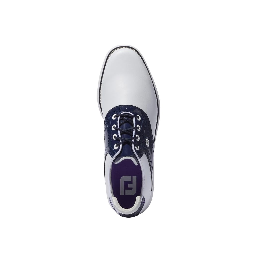 Golf Shoes FJ Traditions Spikeless Cm 3E [Footjoy] White/Navy 25.0