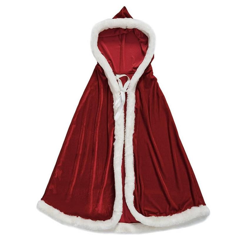 New Christmas Cape Adult Cape Children's Christmas Cape Santa Role-playing Party Costume