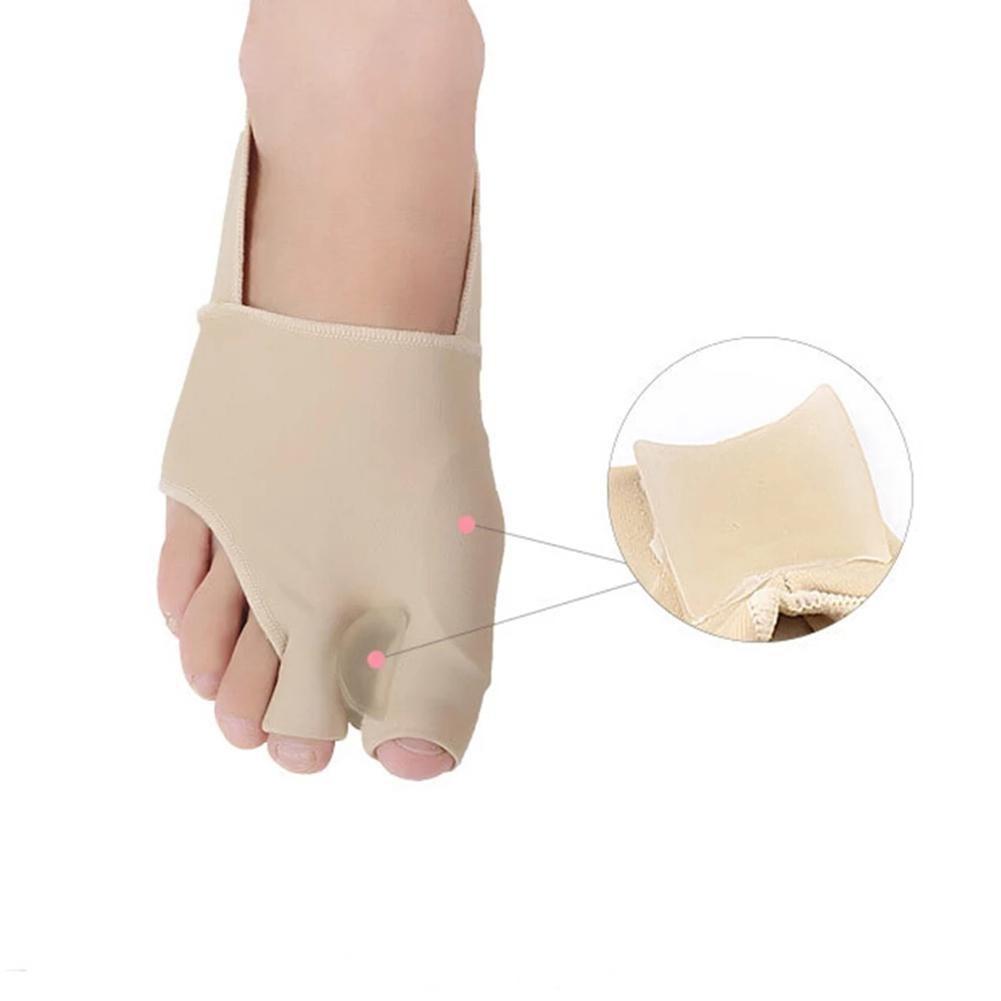 1Pair Toe Separator Hallux Valgus Bunion Corrector Orthotics Feet Bone Thumb Adjuster Correction Sock Straightener Brace