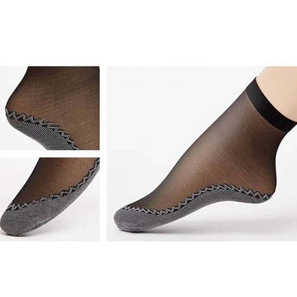 10 пар бархатных, шелковых, женских, с хлопковой подошвой, мягкая нескользящая подошва, массажные, впитывающие влагу, нескользящие носки