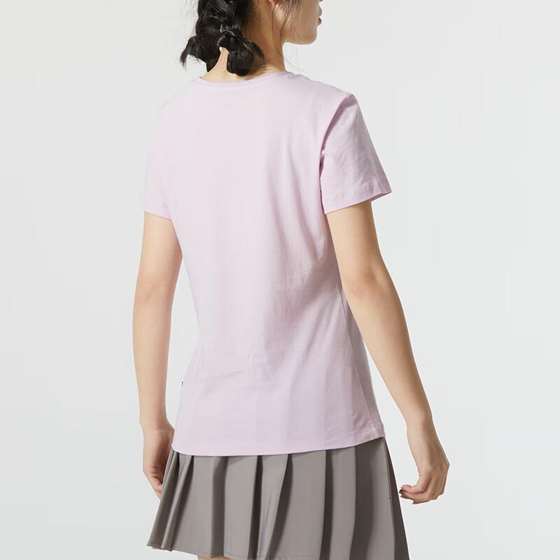 Puma Футболка с коротким рукавом и принтом букв, повседневная, свободная, дышащая, женская, светло-розовая 682127-60