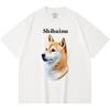 Футболка из 100% хлопка плотностью 230 г/м2 с принтом «Шибайну» Футболка из чесаного хлопка в смешном стиле Харадзюку