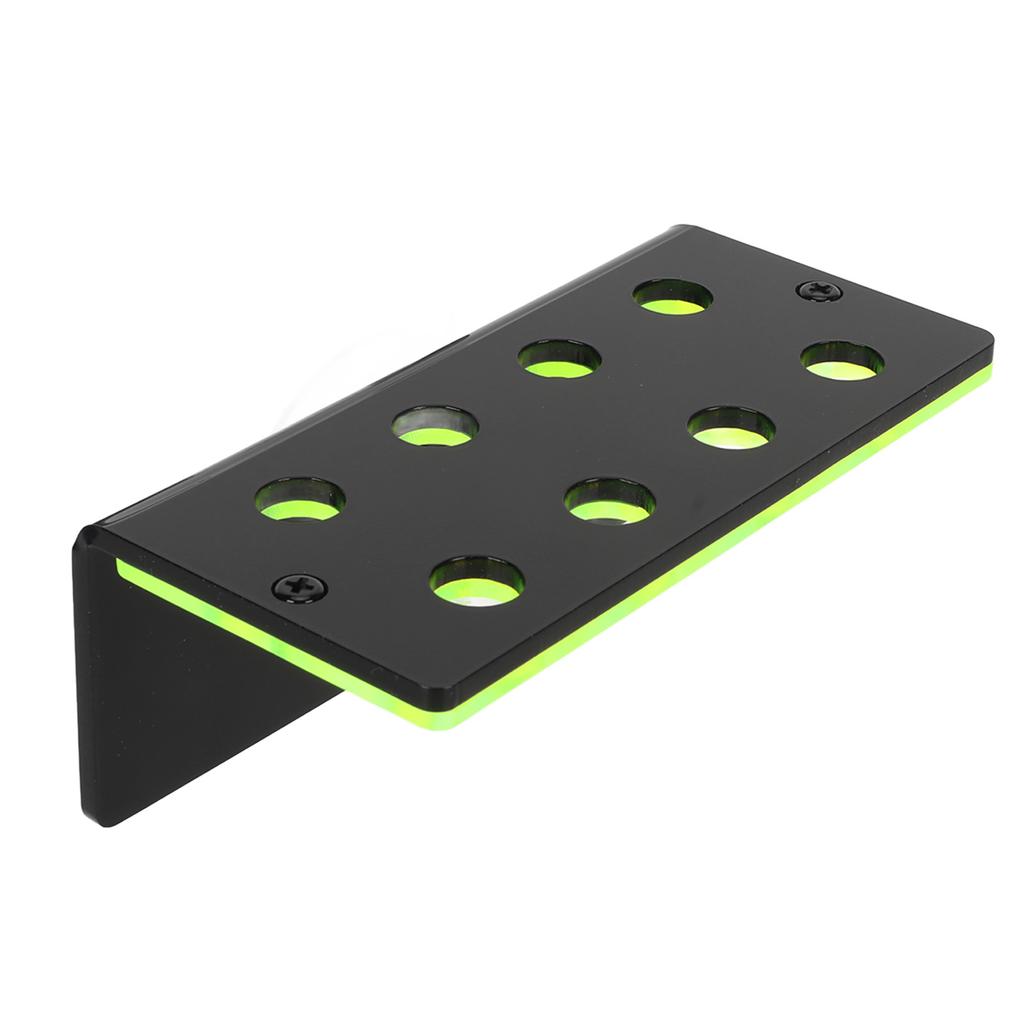 Флуоресцентный зеленый держатель для коралловых фрагментов с 8 отверстиями, двухслойные акриловые подставки для аквариумных кораллов с присоской