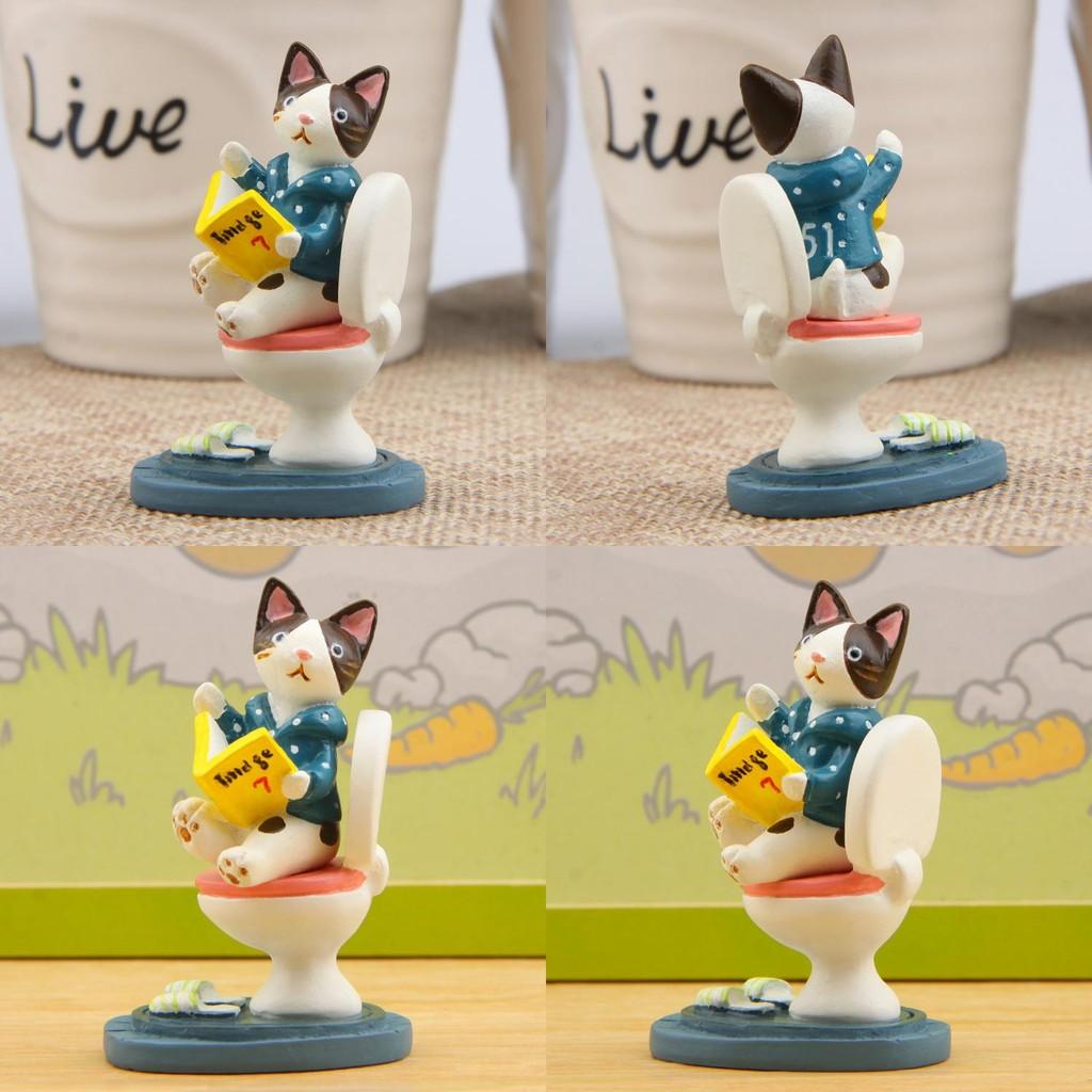 Cartoon Cat Resin Figurine For Party Favor And Business Promotion