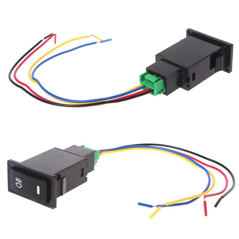 Кнопка включения противотуманных фар автомобиля, кнопка включения противотуманных фар заднего хода, 4-проводная кнопка для Camry Prius Corolla, переключатель противотуманных фар, DC12V