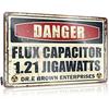 Doc Brown Back To The Future Flux Capacitor Jigawatt Tin Sign Home Decor Metal Sign Garag Decor Plate