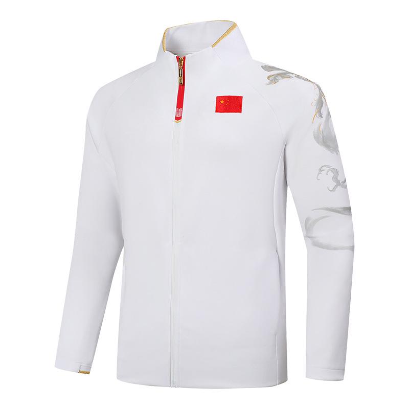 Autumn Chinese Team Tracksuit Casual Sportswear Set with Printed Design