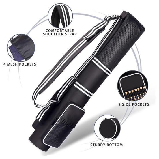 Golf Club Storage Bag with Multiple Pockets Waterproof Adjustable Sling Strap Golf Carrying Bag Golf Tees Organizer