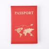 Fashion Passport Protective Cover Pu Leather World Pattern Travel Passport Holder Wallet Gift Card Case Cover Unisex Storage Bag