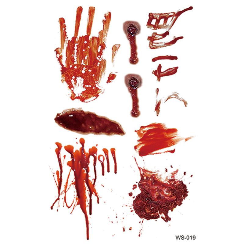 Водонепроницаемые реалистичные тату-наклейки на Хэллоуин