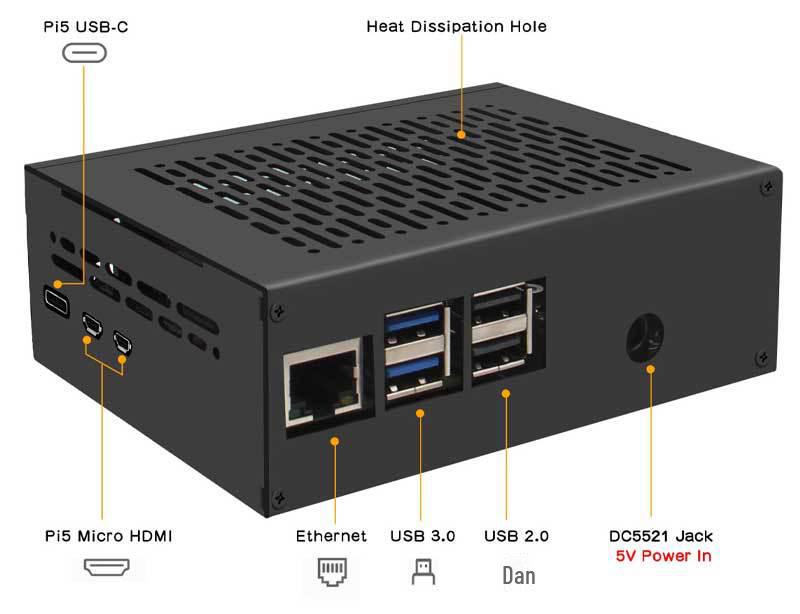 X1011 PCIe к M.2 NVMe четырехпортовая плата расширения SSD для Raspberry Pi 5