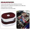 12"x2" Oval Air Cleaner Filter Assembly 5-1/8" Carb Neck w/ Flow-Thru Lid High Flow Chrome for GMC Chevy Ford Chryler Dodge