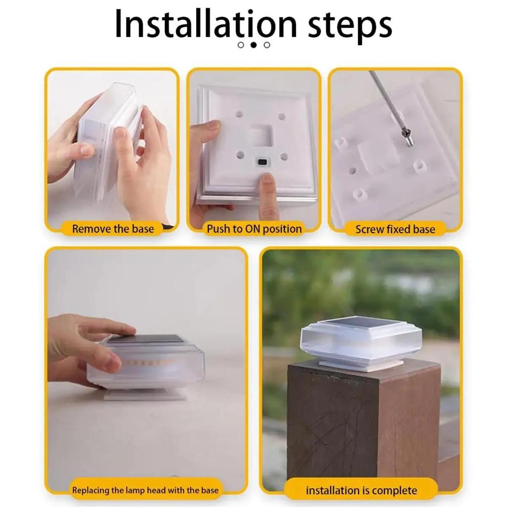 Светодиодный солнечный столбовой светильник Теплый фонарь-столб Лампы Напольный Газон Современный Перезаряжаемый Ландшафтный Уличный Панель Для Наружного Украшения Огни