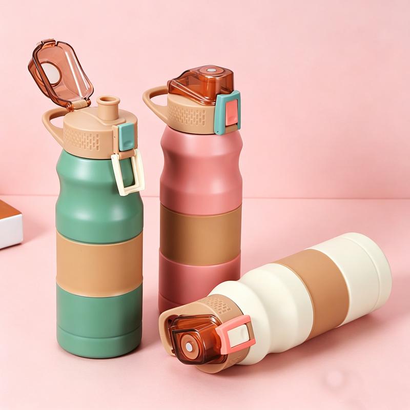 304 Stainless Steel Children Sports Vacuum Tnmbler 680ml Outdoor Portable Insulated Water Bottle for Kids Back School