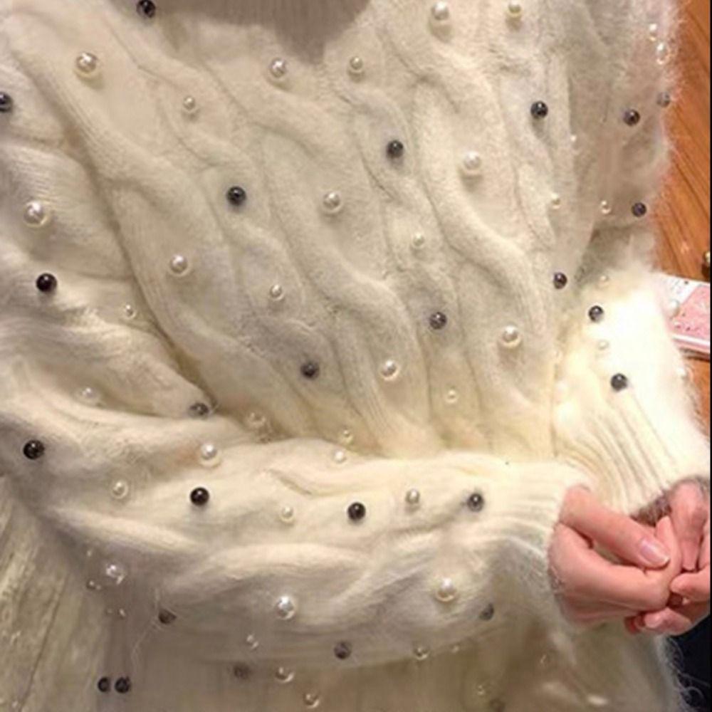 50pcs Creamy-white Pearl Button Multi Size Venetian Pearl Button Clothes Button  Scrapbooking