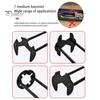 2Pcs Multifunctional Sink Wrench 360-Degree Rotation Bathroom Home Fittings Pipe Maintenance Four-claw Hexagon Wrench Kit