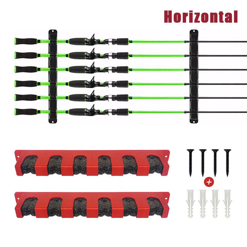 Держатели для удочек, стойка для 6 удочек, вертикальный держатель для удочек, настенное крепление, модульное, для гаража, стойка для демонстрации удочек, фиксированная рама